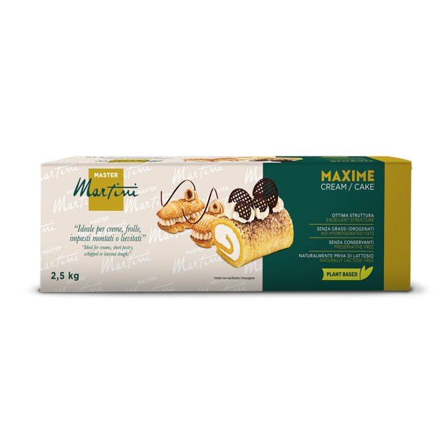 Cutie Master Martini Maxime Cremă/Tort, 2,5kg, cu imagine ruladă, vegetală și fără lactoză
