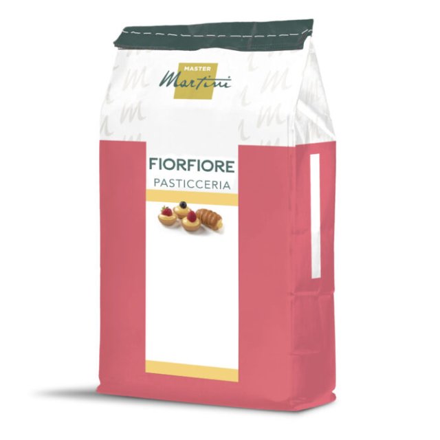 Sac roșu-alb Master Martini Fiorfiore Pasticceria cu imagini de patiserie pe etichetă