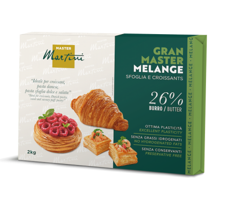 Cutie Master Martini Gran Master Melange 2kg, 26% unt – croissant, danish și foietaj.