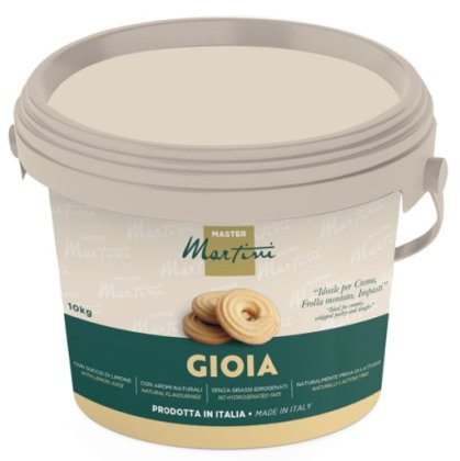 Găleată de 10kg din plastic gri cu cremă de patiserie Master Martini Gioia, pentru creme, aluat bătut și aluaturi.