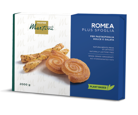 Master Martini Romea Plus Sfoglia 2000g: fluturași și răsucite din foietaj, vegetal și fără lactoză